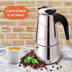 Cafeteira 9 Xícaras Italiana Expresso Maquina de Café