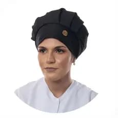 Touca Cirurgica Enfermagem Tecido Uniforme Preta Lisa