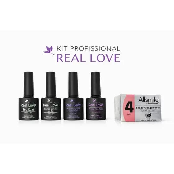 Preparadores + Gel de Modelagem Real Love | Alongamento Profissional UV/LED
