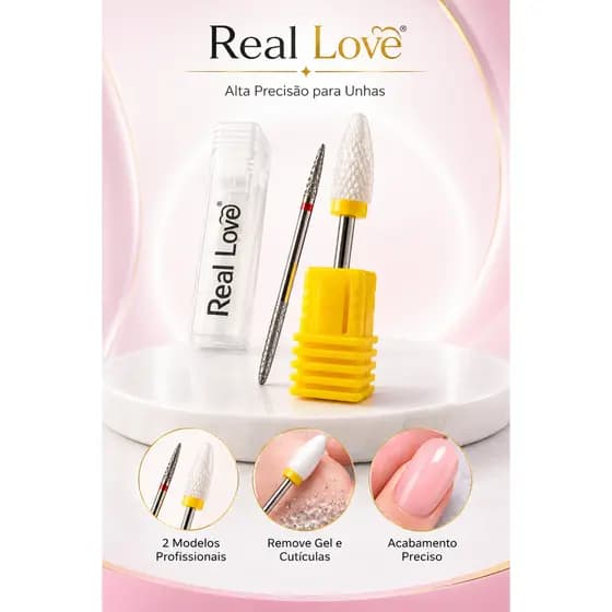 Brocas Real Love para Remoção de Gel e Cutículas