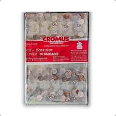 Saco Transparente Poli 15x22 Decorado Bombons Com 100 unidades p/ pascoa, biscoitos e doces Cromus