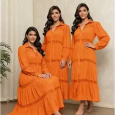 Vestido Longo  com Renda e Camadas Leve Boho para Verão
