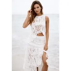 Simples senhoras maduras praia vestido terno personagem moda top + respirável V saia