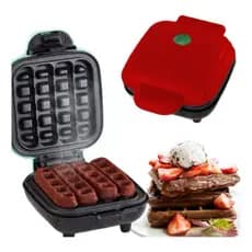 Mini Maquina Waffle Stick Barrinha Waffle P/café Vermelho