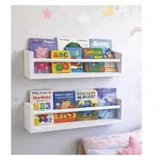 Porta Livro Revista Decoração Infantil Prateleiras Cozinha Banheiro Tempero Branco
