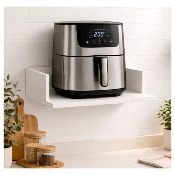 Suporte Para Airfryer Bebedouro E Eletrodomésticos Pequenos Cor Branco 40x40