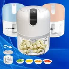 Processadores de Alimentos Portátil Recarregável USB - Preparo Alimento Cozinha Qualidade