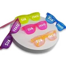 Kit 10 Óculos De Festa Sua Frase Cristal Colorido Casamento Festa Revoada Rave Balada Adquira Já