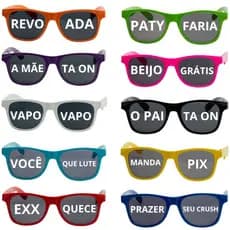 Kit 10 Óculos De Festa Frases Divertida Balada Casamento