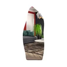 Espelho Lopazzi Grande Corpo Inteiro Decorativo Polido Moderno 90x40cm Quarto Sala Banheiro