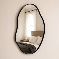 Espelho Lopazzi Orgânico 90x60cm Pinterest Com Moldura de Alumíni Quarto Sala Banheiro Decoração
