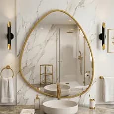 Espelho Lopazzi Orgânico 70x60cm Com Moldura Decorativo Quarto Banheiro Sala Hall Salão Pinterest