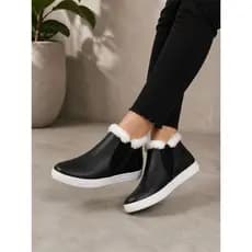 Bota Feminina Casual Elástico Inverno Confortável 26 Ao 39