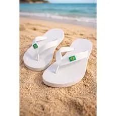 Chinelo Infantil Tradicional De Dedo Brasil Bandeira Confortável Casual Leve