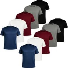Kit 10 Camisetas Poliéster DryFit Masculina Lisa Academia Corrida Casual Esportes Confortável