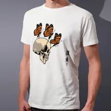 Camiseta Camisa Masculina Caveira Estampado T-shirt 100% Algodão