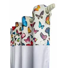 CORTINA BORBOLETA 2,80X1,20 CORTINA BARRADO ESTAMPADO CORTINA DECORATIVA