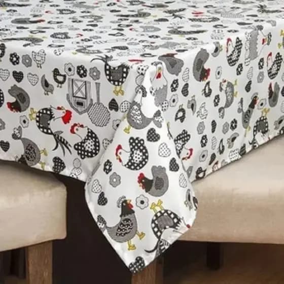 Toalha De Mesa  2,00 X 1,40 Para Cozinha 6 Cadeiras Toalha de Mesa Estampada Cozinha