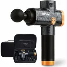 Pistola Massageadora Muscular Phoenix A2 Profissional + Case (Amarelo) ORIGINAL E COM NOTA FISCAL massagem  relax