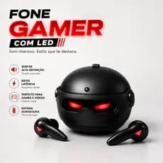 Fone Gamer Bluetooth 5.4 LED RGB Baixa Latência 30ms Som Hi-Res 35h de Bateria com Case para Jogos