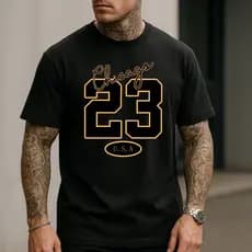 Camiseta Masculina Chicago 23 Camisa Streetwear Básica Algodão Manga Curta Gola Redonda Lançamento Promoção