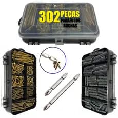 Jogo 300pçs -  Escolha seu kit Parafusos Buchas Ponteiras Magnéticas Ferramentas acessórios Caixa Estojo maleta reparos