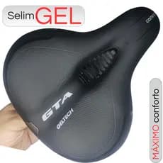 Selim Banco Assento Confortável Gel GTA Bike Largo Macio Mtb Vazado Geltech Reforçado Bicicleta