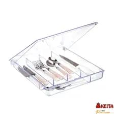 Porta Talheres Organizador De Gavetas Grande Acrílico Luxo