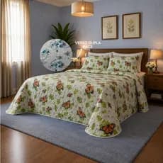 Kit Colcha Cobre Leito Super King Premium DUPLA FACE 2,80m x 2,70m + 2 Porta Travesseiros *OFERTA