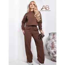 BLUSA E CALÇA DE MOLETOM FEMININO LOOK MODA INVERNO