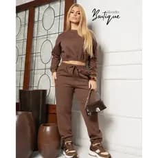 CONJUNTO FEMININO EM MOLETOM FRANELADO SLIM