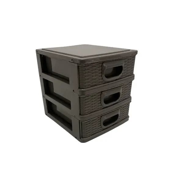 Gaveteiro Organizador De Mesa Micro Porta Tudo 3 Gavetas