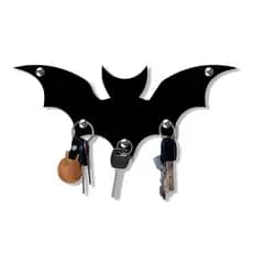 Porta Chaves Organizador de Chaves Morcego Preto Fosco mdf 3mm
