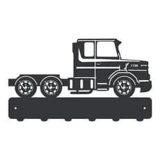 Porta Chaves Scania De Parede Mdf 3mm Preto fosco Caminhão Scania