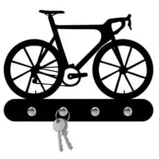 Porta Chaves Bike Pedal Ciclismo em Mdf Vazado de 3mm Preto Fosco