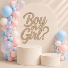 Letreiro Festa Kit com 2 Letreiros  Boy Or Girl + Oh Baby Promoção Cha Revelação e Cha de bebe