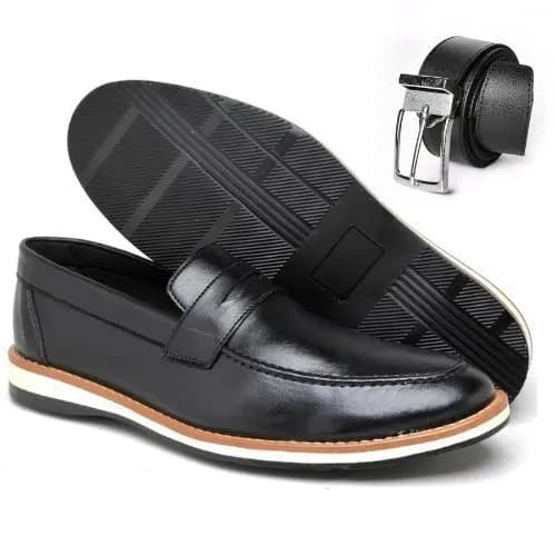 Mocassim Oxford Masculino de Couro Sapato Oxford Elegante Sport Fino Mega Confortável