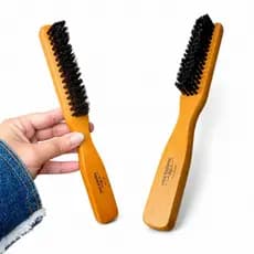Escova Barber Pro Profissional Em Madeira Para Barba Fade E Acabamento Premium
