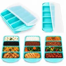 Porta Frios Vasilha Marmita Lanche Frutas Pote 4 Divisorias