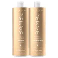 Kit Hair Care Bambu Jacques Janine Shampoo Sem Sal 800ml + Condicionador Leave-in 750ml Força Crescimento Capilar