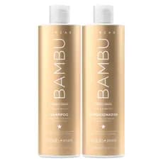 Kit Hair Care Bambu Jacques Janine Shampoo Sem Sal 450ml + Condicionador Leave-in 440ml Força Crescimento Capilar