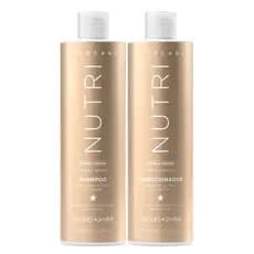 Kit Hair Care Jacques Janine Nutri Shampoo Sem Sal 450ml + Condicionador Leave-in 440ml Força e Brilho