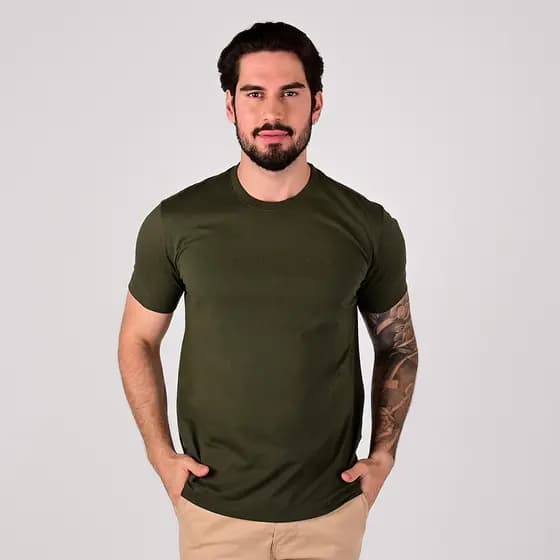 Camiseta Acostamento Minimalist Verde Militar