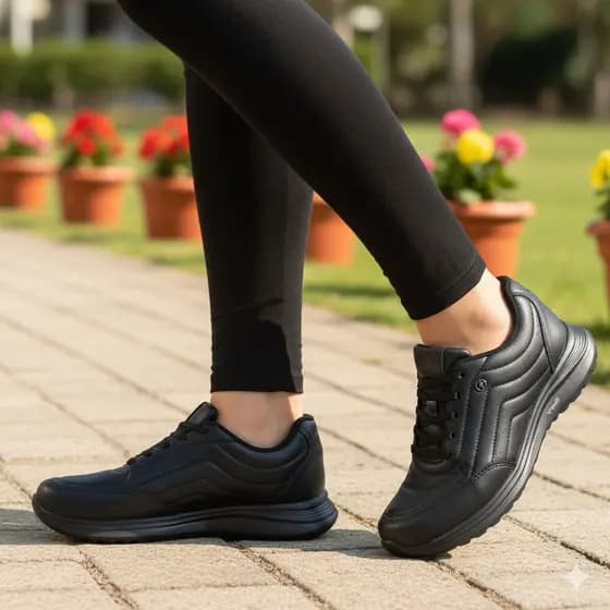 Tênis Kolosh Feminino Esportivo EVA Fit Confortável Leve Preto Branco Original