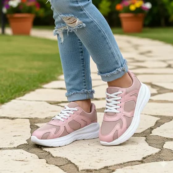 Tênis Molekinha Juvenil Menina Esportivo Chunky Rosa Original Confortável Escola