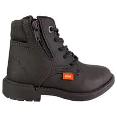 Bota Coturno Infantil Kidy Max Masculina Café Original Anatômica Com Zíper