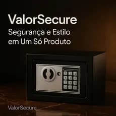 Cofre Digital Eletrônico Teclado e Chave Segurança Luxo 🔒