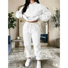 Conjunto Feminino Premium Moletom Flanelado Blusa Canguru Calça Jogger Quentinho Confortável Frio