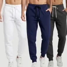 kit 3 Calça Moletom Masculino Jogger Confortável Peluciada Quente Para Inverno E Dias Frios