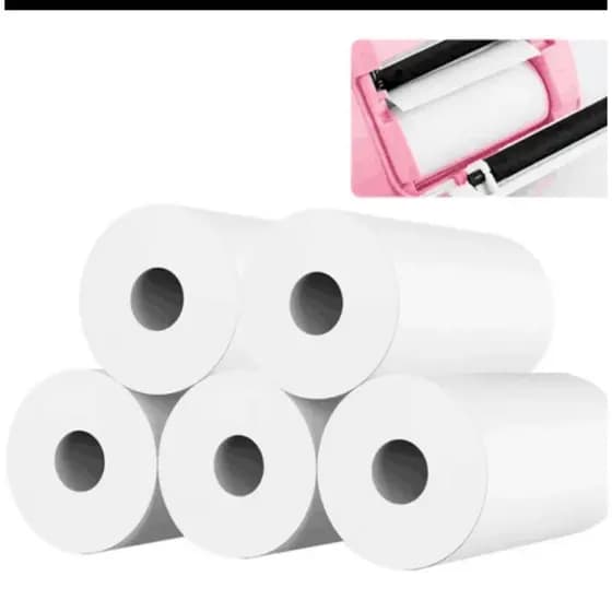 Kit 5 Rolos de papel de impressão térmica Branco Semi transparente Printer Câmera